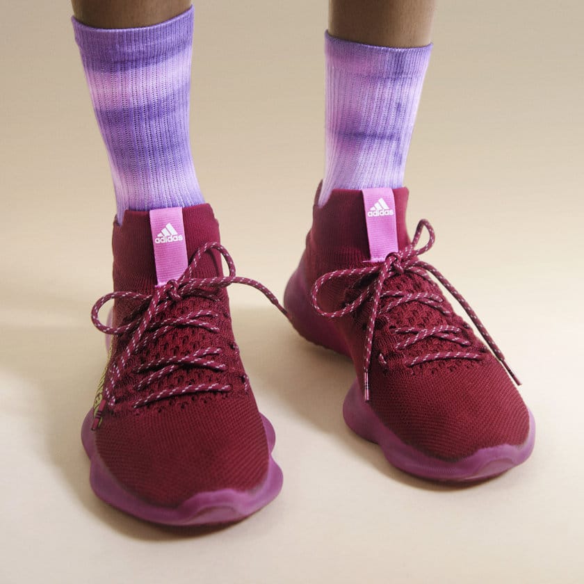 Adidas human race maroon best sale